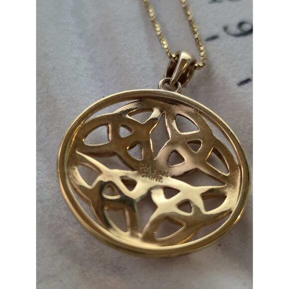 Celtic Knot Pendant 14K Gold Over Sterling Silver 925 1" 4g - Picture 7 of 7